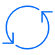 Icon Zwei Pfeile formen einen Kreis
