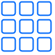 Icon Neun Quadrate