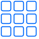 Icon Nine squares forming a square