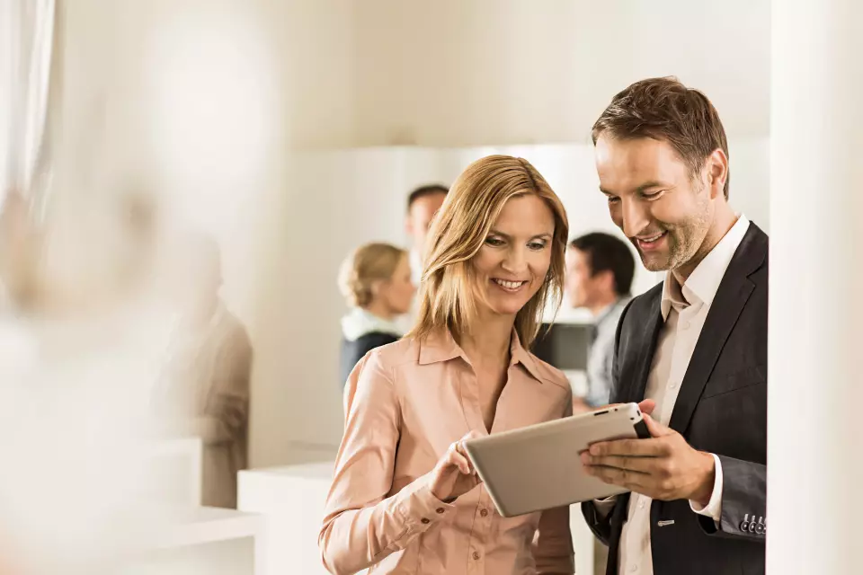 Menschen Büro Tablet Menschen Büro Tablet