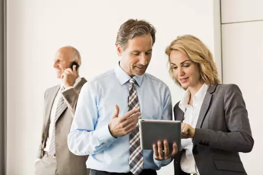 Menschen Büro Tablet Menschen Büro Tablet