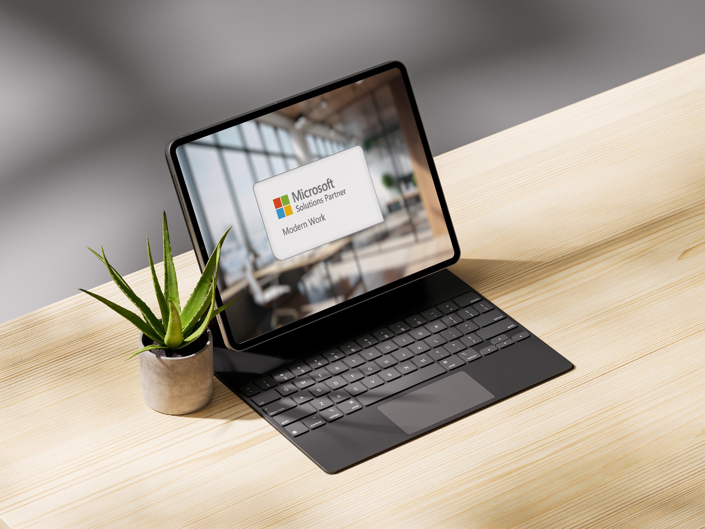 Microsoft-Zertifikat auf einem Tablet