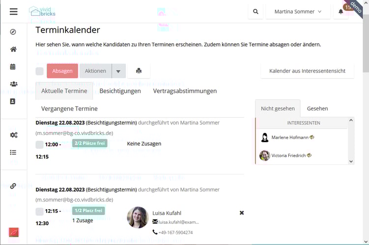 wohnungshelden Terminkalender
