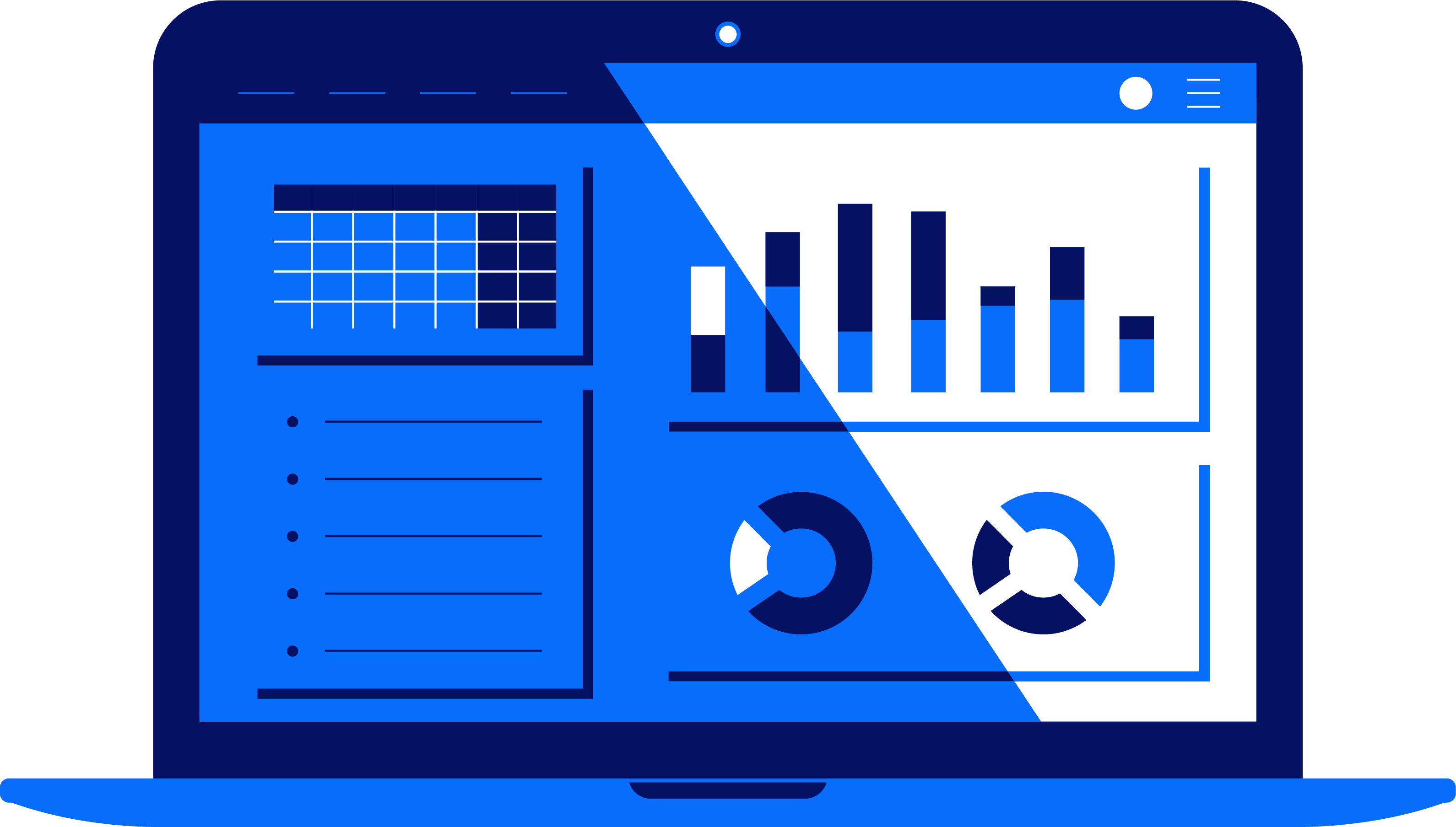 Lounge-Monitor mit Diagrammen